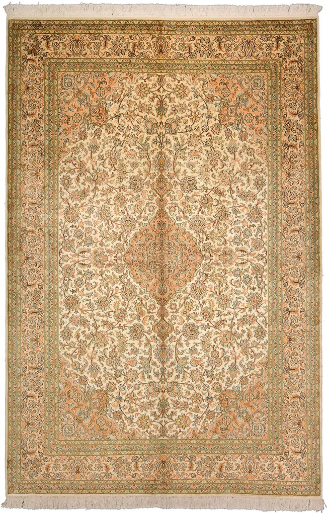 Cashmere Silk Tappeto 170 x 260 Beige (Indian) Annodato A Mano