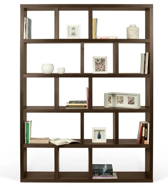 Libreria marrone effetto noce 150x198 cm Berlin - TemaHome