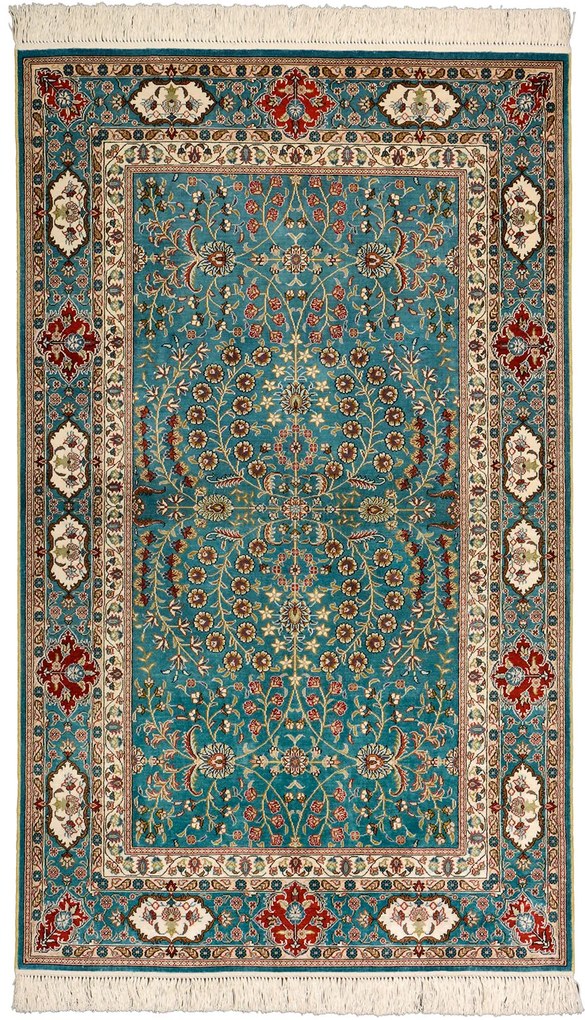 Hereke Tappeto 160x100 Turchese (Cina) Annodato A Mano