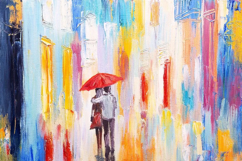 Carta da parati – Passeggiata sotto la pioggia