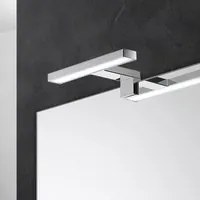 Lampada bagno a LED 18 cm cromo lucido doppia modalit di installazione