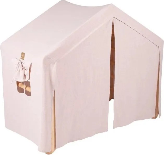 Pikler triangolo montessori rosa/di colore naturale in pino massiccio 112x61x94 cm Montessori – Meowbaby