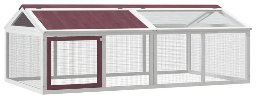 Box per animali moka 200x112,5x74 cm in legno massello di pino