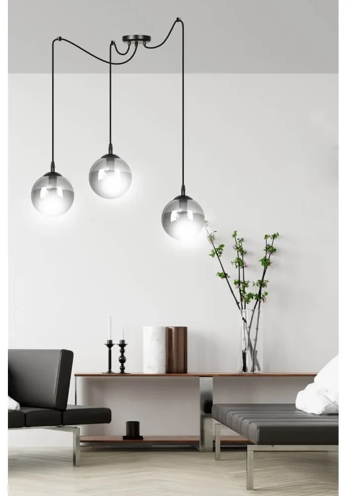 Lampadario a sospensione GIGI 3 BLACK GRAFIT Colore del corpo Nero