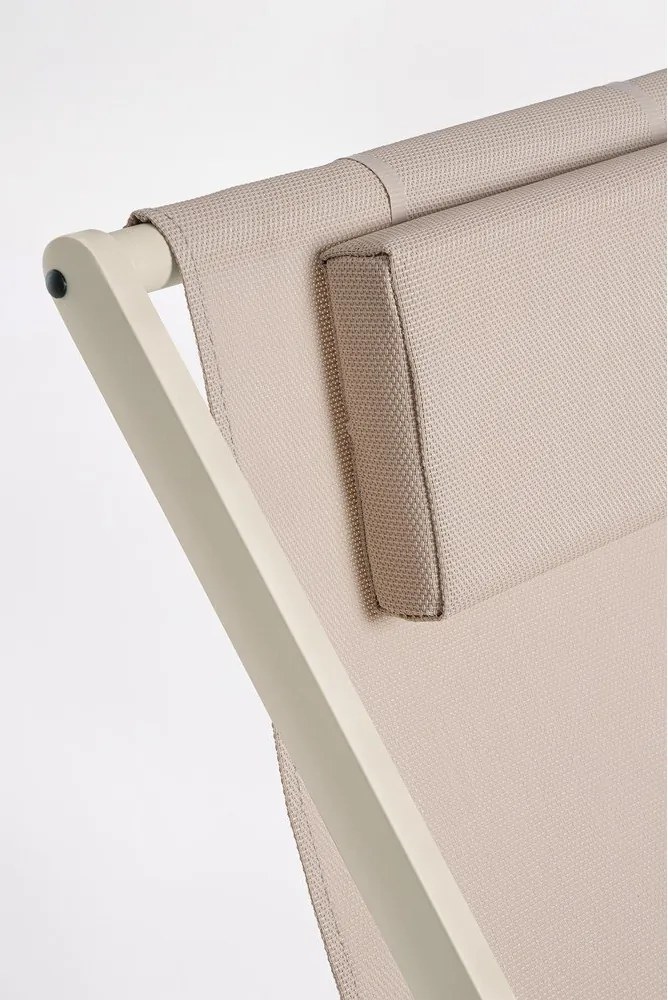 Sdraio da giardino beige in metallo regolabile/pieghevole Taylor – Bizzotto