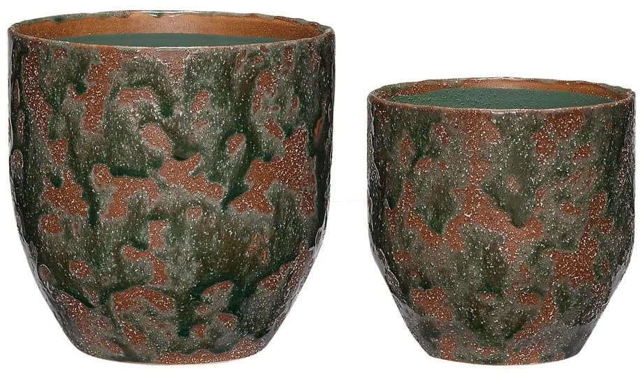 Set di coprivaso in ceramica fatti a mano 2 pezzi ø 15 cm Normu - Hübsch