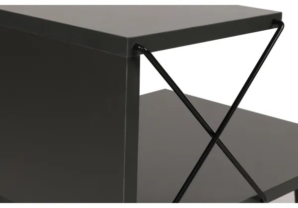 Comodino CROSS 55x50 cm antracite