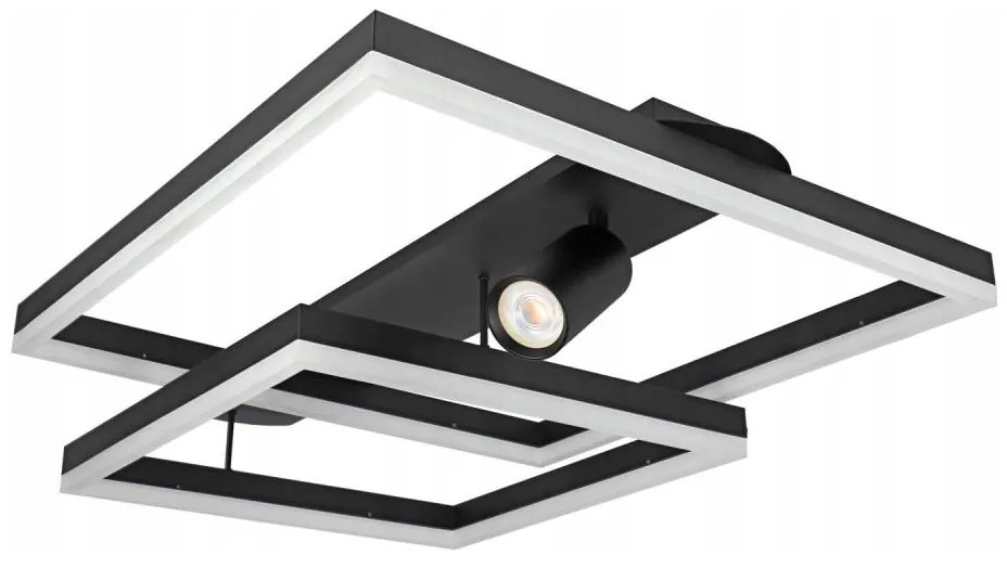 Plafoniera LED LED/38W/230V + 1xGU10/30W nera