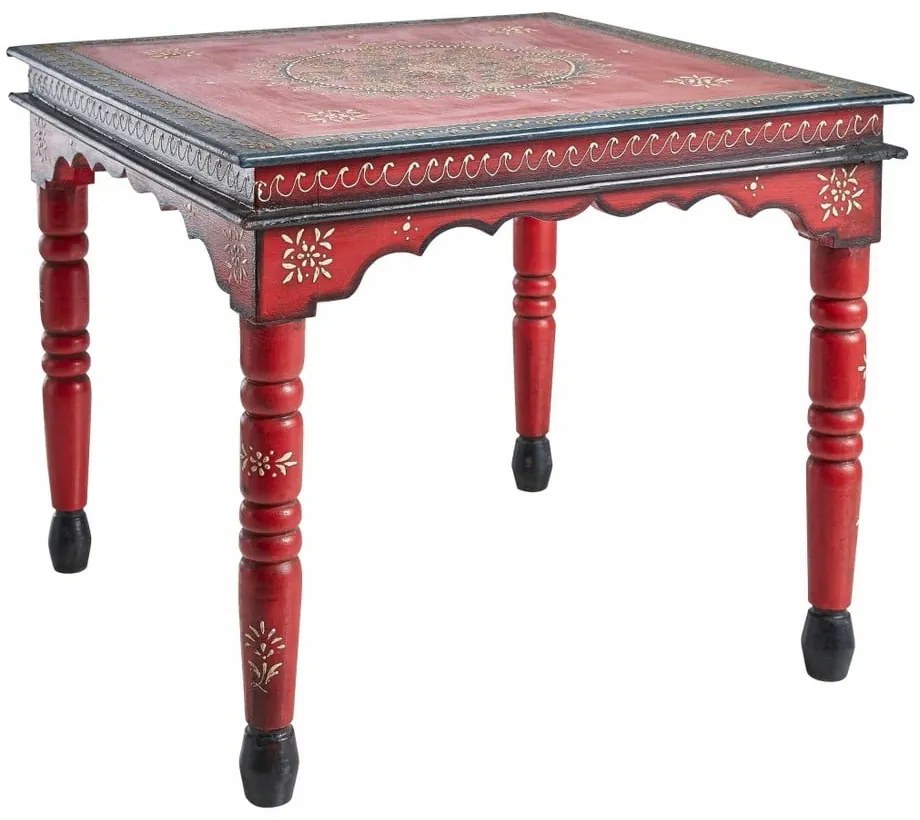 Tavolino in legno di mango rosso Vito - Støraa