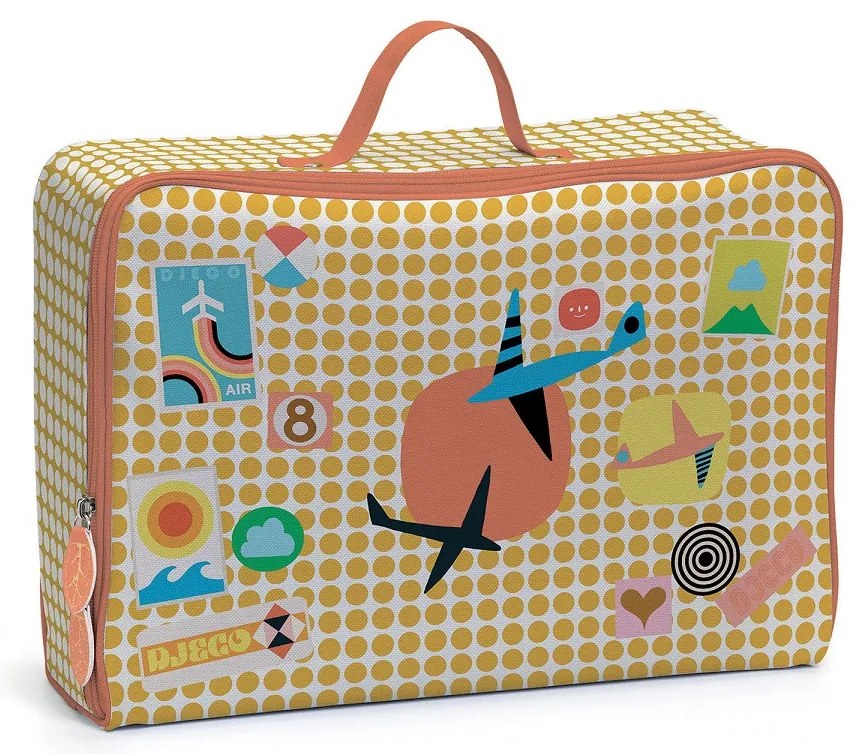 Valigia con illustrazioni - viaggiatore