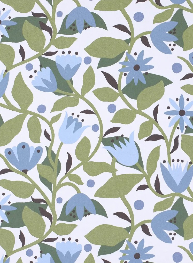Scion Carta da parati Dancing Daisies - Cornflower