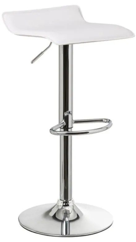 Set di sedie da bar bianca in imbottito con altezza regolabile 2 pz (altezza della seduta 63 cm) – Casa Selección