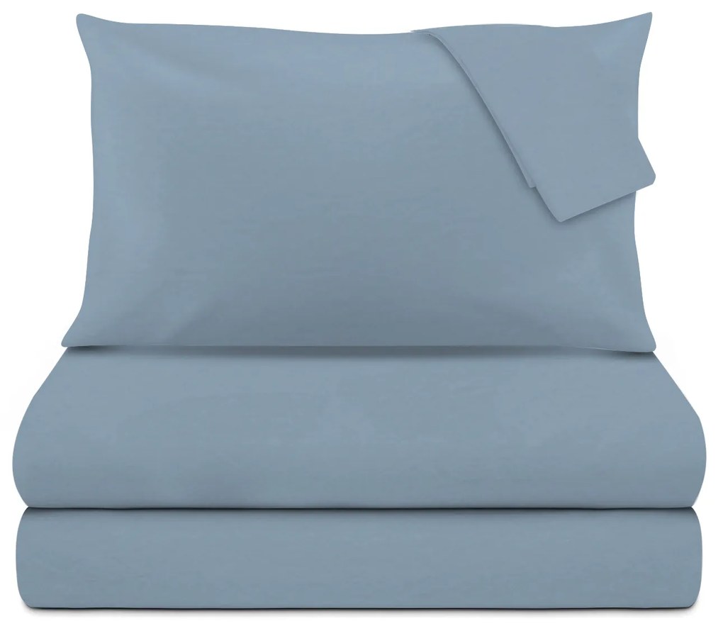 Completo letto matrimoniale azzurro Sugar