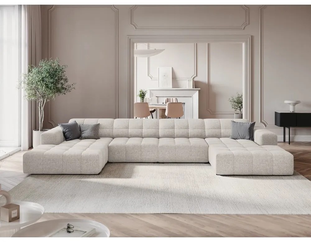 Divano angolare grigio chiaro (a U) Chicago - Cosmopolitan Design