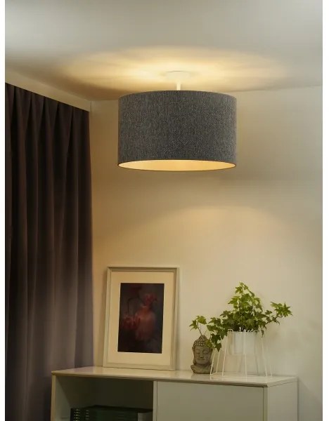 Duolla - Lampadario a plafone ROLLER ECO RECYCLING 1xE27/15W/230V diametro 45 cm grigio