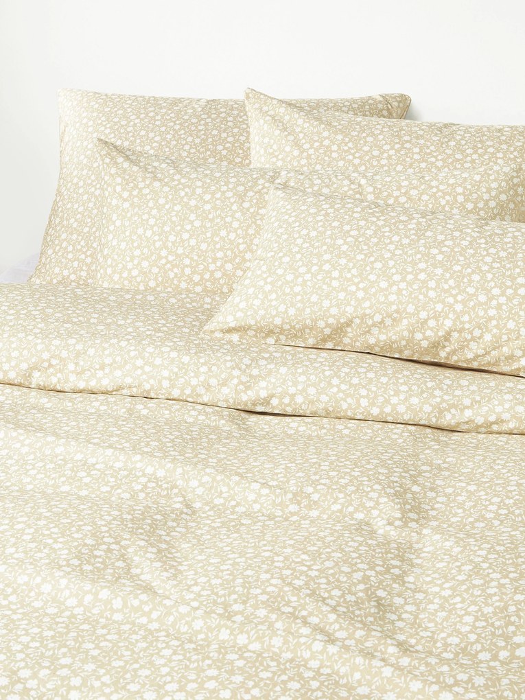 Copripiumino in cotone lavato con motivo floreale Nolana