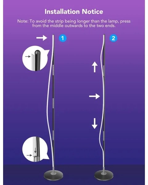 Govee - Lampada da terra LED RGBW dimmerabile LITE MATTER LED/24W/230V Wi-Fi