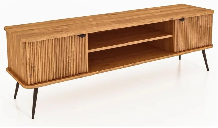 Tavolo TV in legno di quercia di colore naturale 180x57 cm Kula - The Beds
