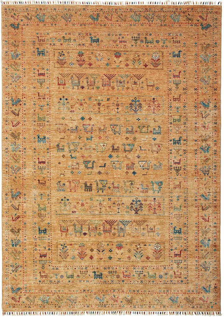 Samarkand Tappeto orientale 240 x 170 Marrone (Pakistan) Annodato A Mano