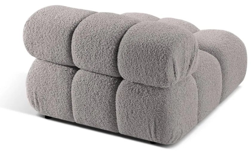 Modulo divano grigio chiaro in tessuto bouclé (parte centrale) Bellis - Micadoni Home