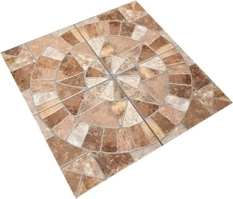 Pavimento grès fine porcellanato smaltato 34 x 34 cm Ceramiche San Nicola serie Ventaglio Pavé Gubbio