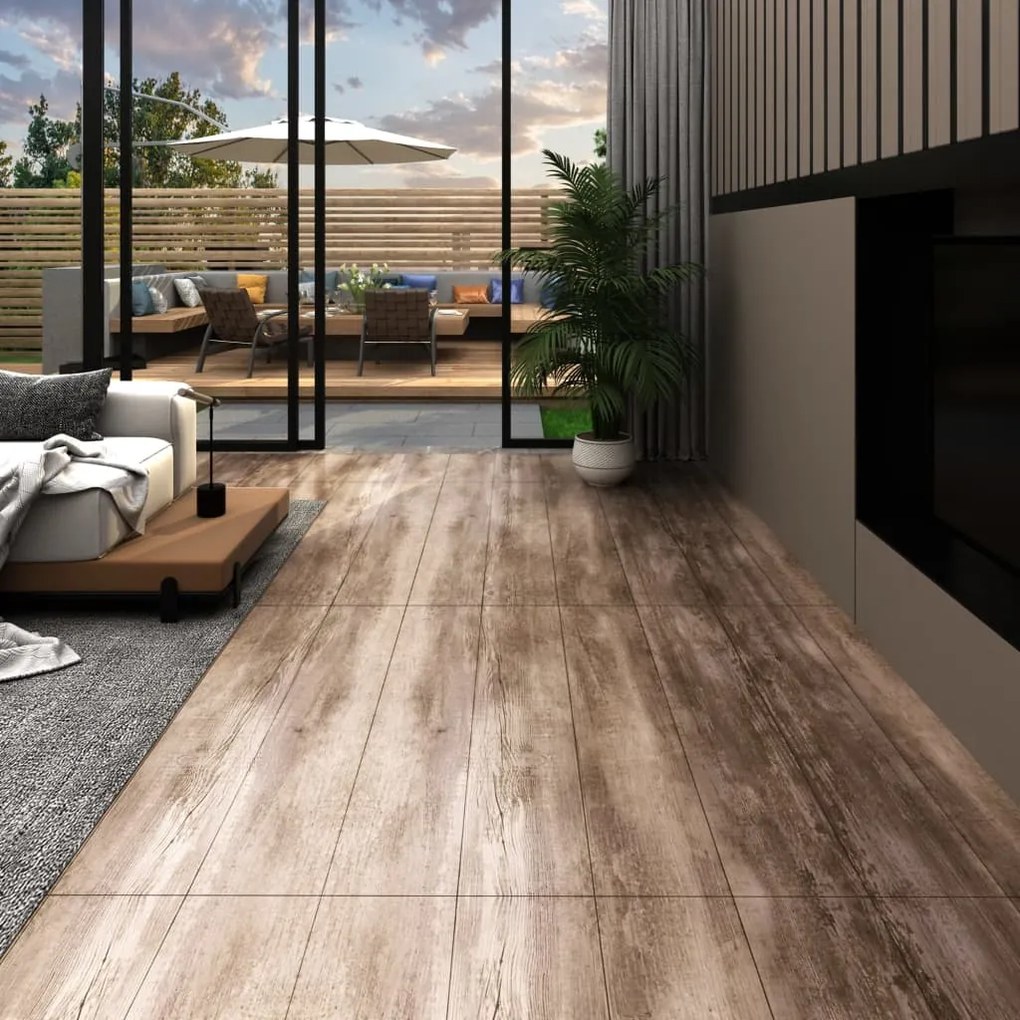 Listoni Autoadesivi İn Pvc 5,21 M² 2 Mm Legno Slavato /