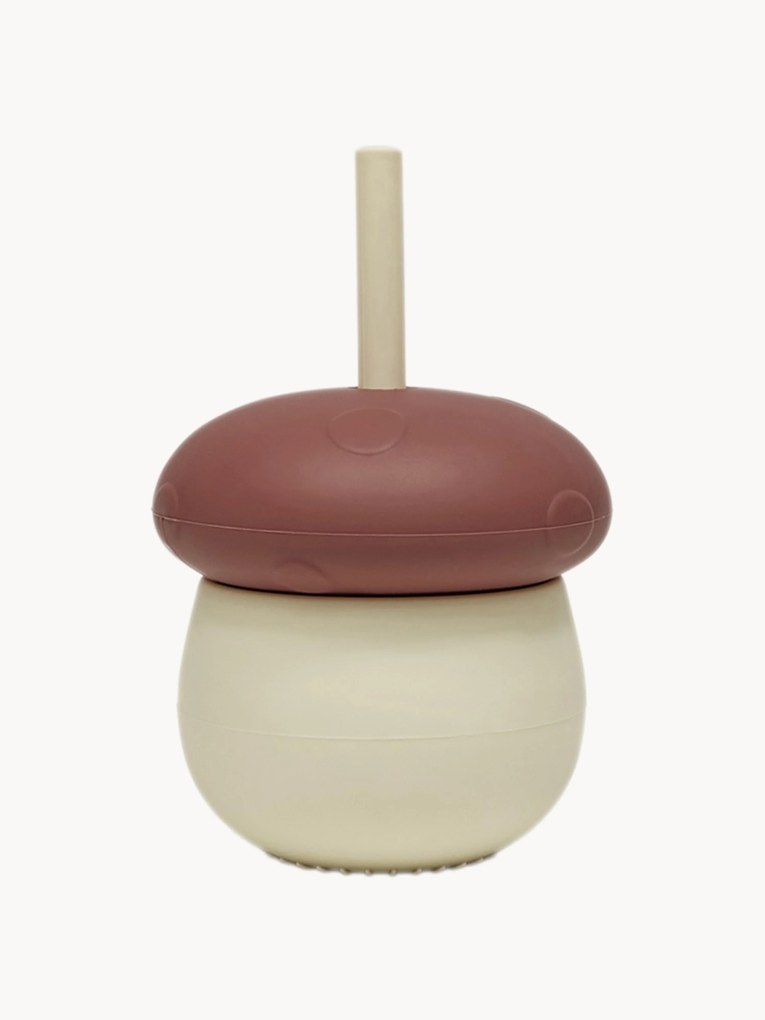 Tazza per bambini con cannuccia Mushroom