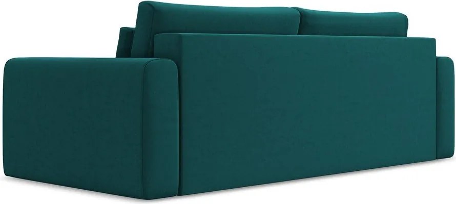 Divano turchese allungabile/con contenitore con rivestimento in velluto 238 cm Kapua – Makamii