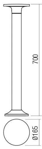 Redo 90374 - Lampada da esterno AURA LED/8W/230V 3000K 70 cm IP65 antracite