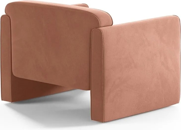 Poltrona rosa con rivestimento in velluto Abby – Micadoni