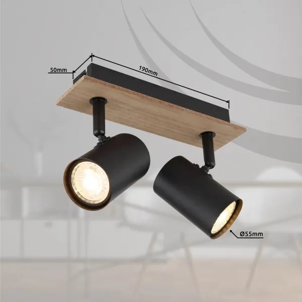 Globo 57905-2 - Faretto LINCA 2xGU10/35W/230V