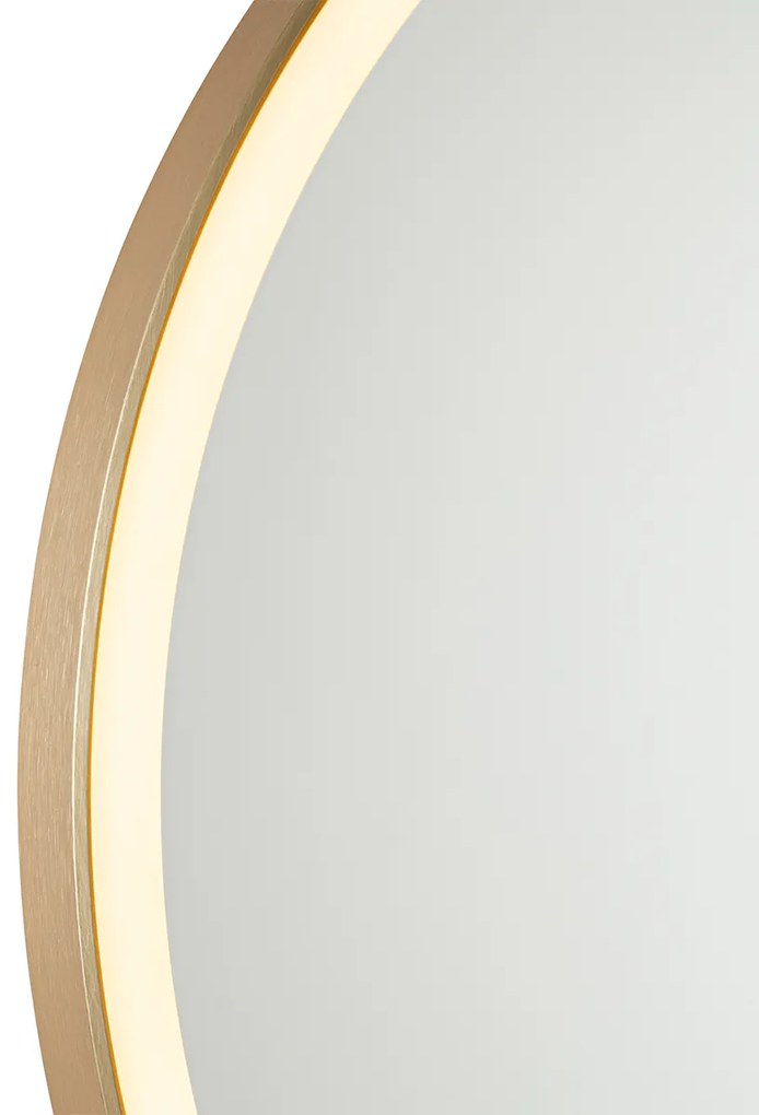 Specchio da bagno oro 70 cm con LED con dimmer tattile - Miral
