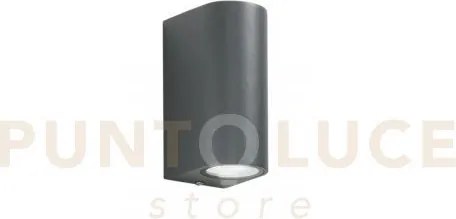 Applique biemissione one antracite 2 luci attacco gu10 ip54 6,7x9,3...