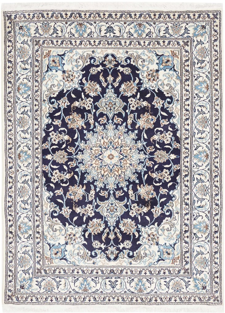 Nain Tappeto persiano 200x150 Blu (Iran) Annodato A Mano