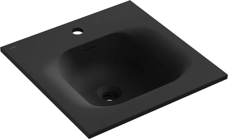 Mexen Vela lavabo da incasso 46 x 46,5 cm, nero opaco - 25234571
