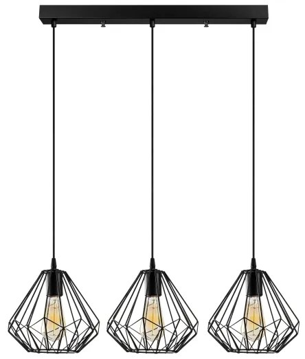 Lampadario su filo DIAMOND 3xE27/100W/230V