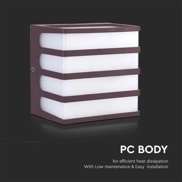 Applique a LED da esterno LED/8W/230V IP65 3000K marrone