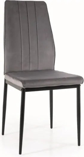 Sedia Atom in velluto grigio Blu14