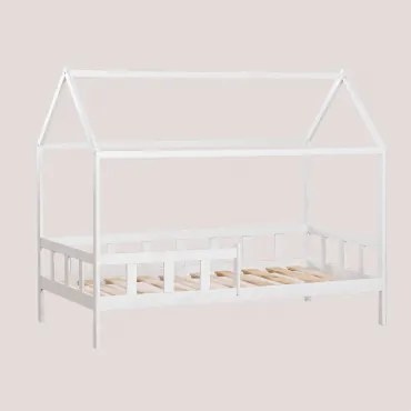 Letto per Bambini in legno per materasso 90 cm Kelly Bianco Legno & - Sklum