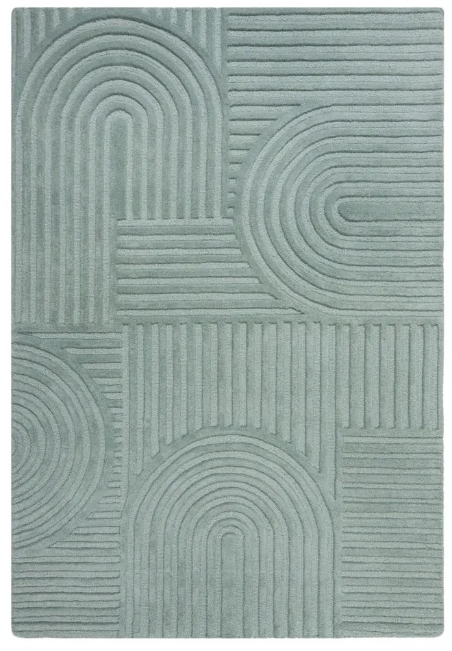 Tappeto turchese in lana tessuto a mano 200x290 cm Zen Garden – Flair Rugs