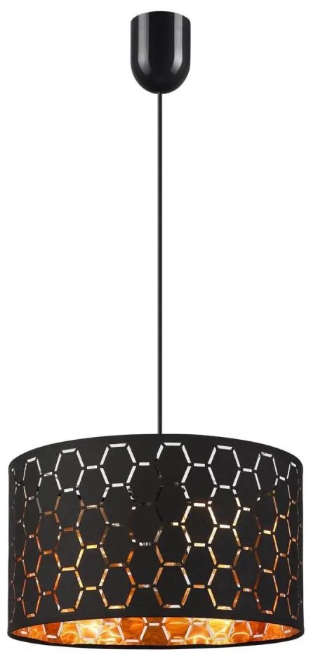 Lampada a sospensione con cavo ULLE 1xE27/15W/230V, nera