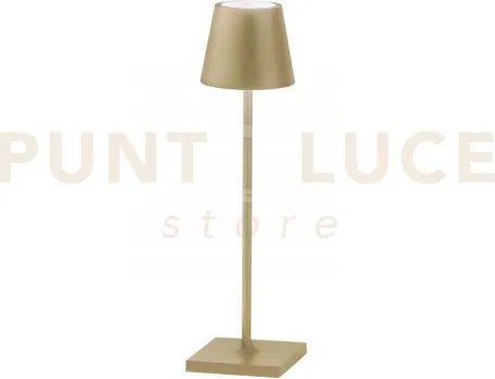 Lampada da tavolo ricaricabile led drink oro 1,5w 165lm 3000k dimme...
