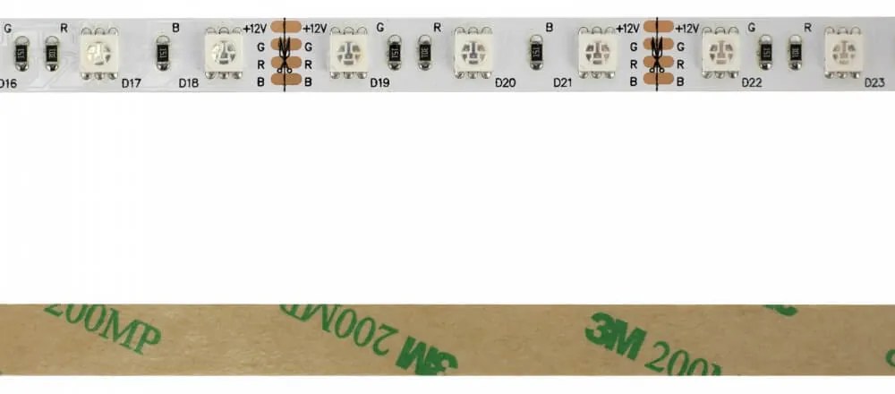 Striscia LED Professional 5050/60 - RGB - IP20 - 14,4W/m - 5m - 12V Colore RGB