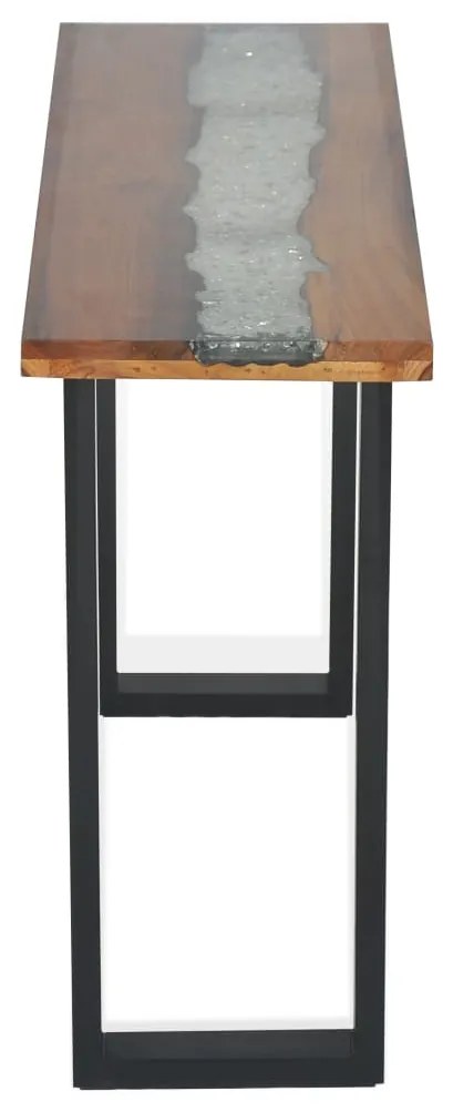 Tavolo consolle in teak 100x35x75 cm