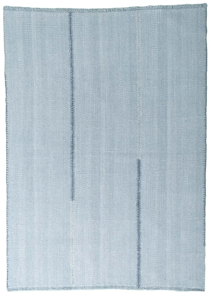 Kilim Tappeto 210x150 Blu (Iran) Tessuto A Mano