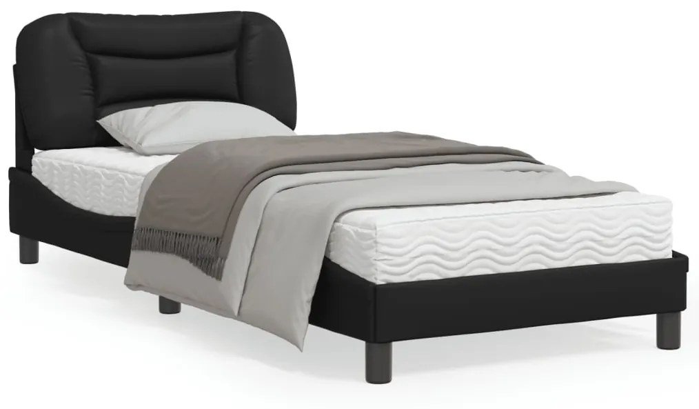 Giroletto con luci led nero 90x200 cm in similpelle