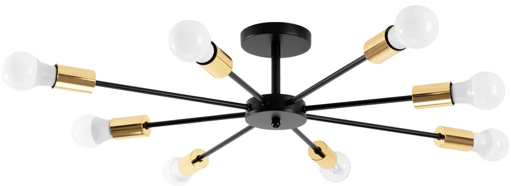 Lampada Ragno 8 Black Gold APP502-8C