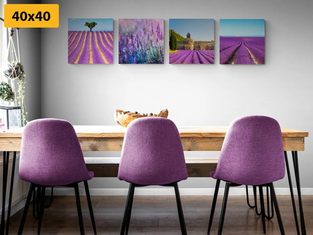 Set di quadri – Campo di lavanda