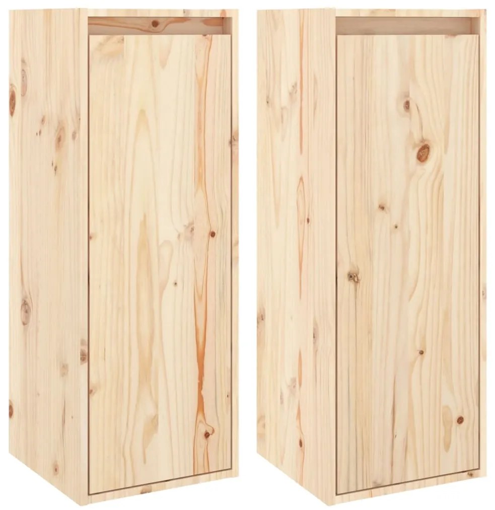 Pensili 2 pz 30x30x80 cm in legno massello di pino