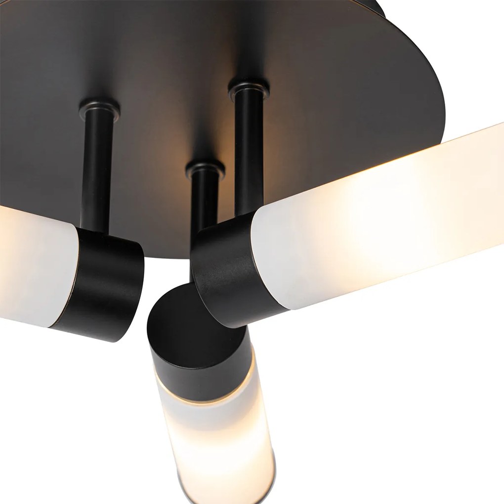 Plafoniera moderna per bagno nera 3 luci IP44 - Bath